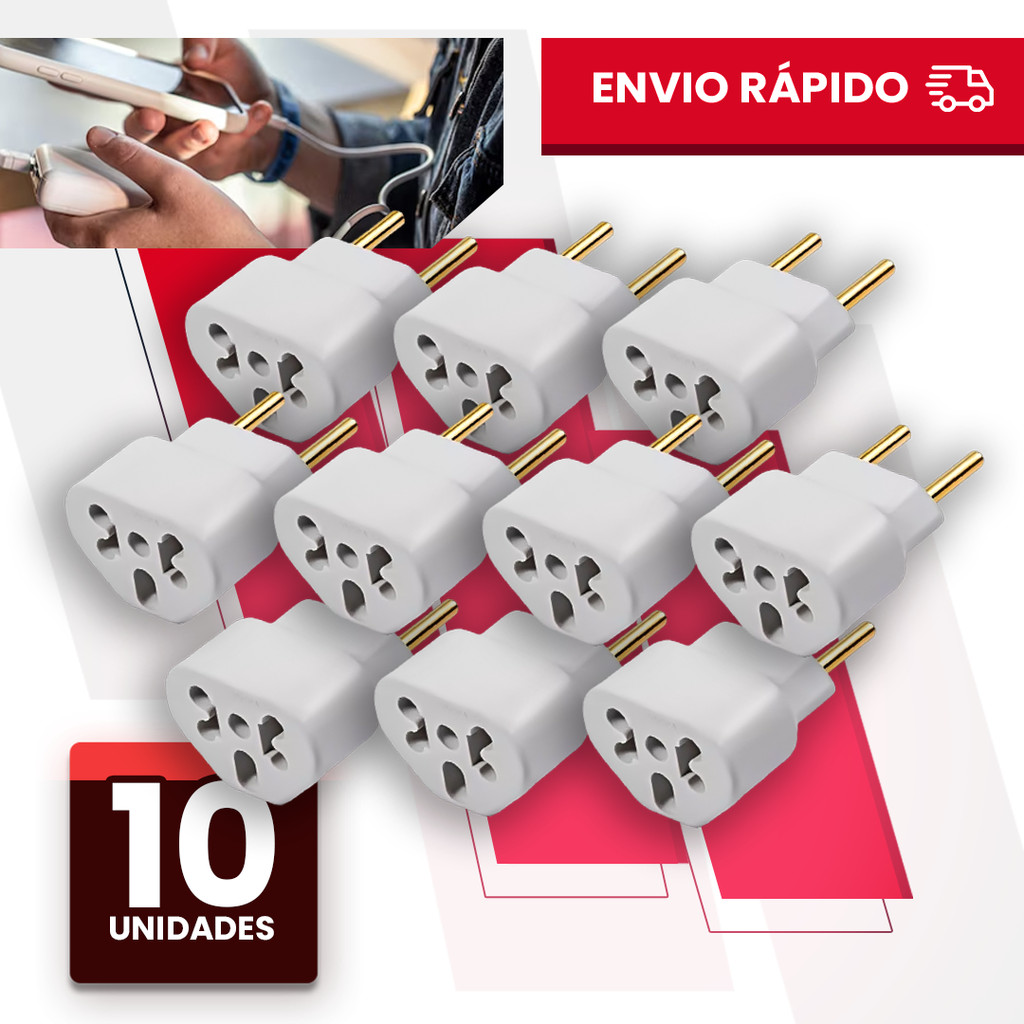 Adaptador De Tomada Bob Love 10/20a 250v T Universal Bob LOVE Alta Temperatura para Chapinha Cozinha