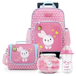 Kit Escolar Mochila Rodinha Infantil Lancheira Térmica Pote Garrafa Jacki Design Escolar e Passeio