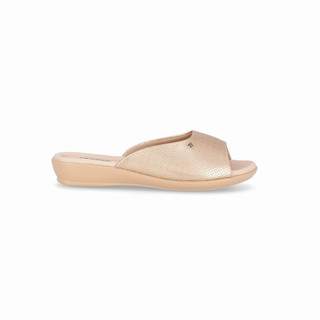 Tamanco Camila Rasteira Ouro em Oferta na Shopee