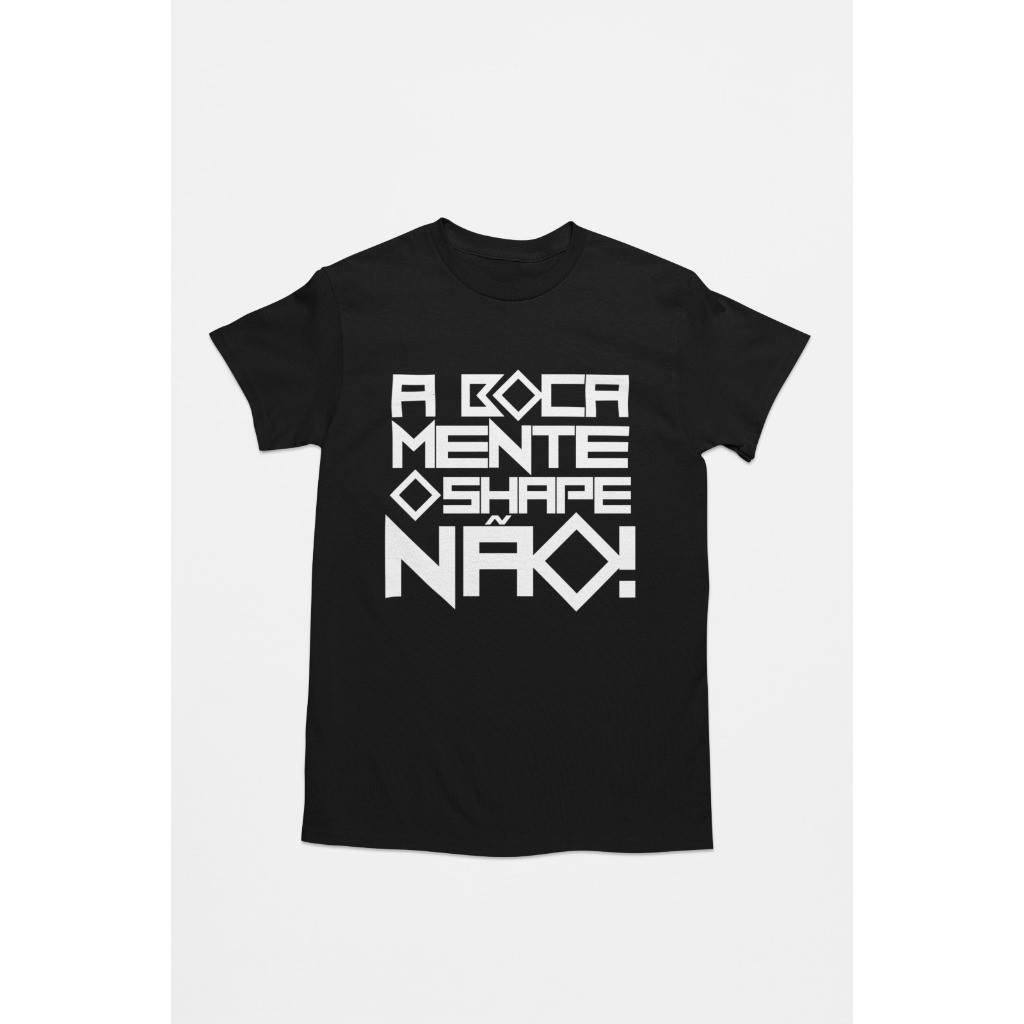 Camiseta 100% Algodão T-Shirt Camisa Treino Shape A Boca Mente Fio 30.1 Estilosa Confortável Unissex