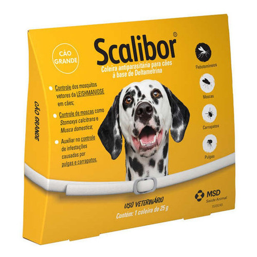 Coleira Scalibor Antipulgas e Carrapatos para Cães de Porte Grande – 65cm – Proteção contra Leishmaniose em Oferta na Shopee