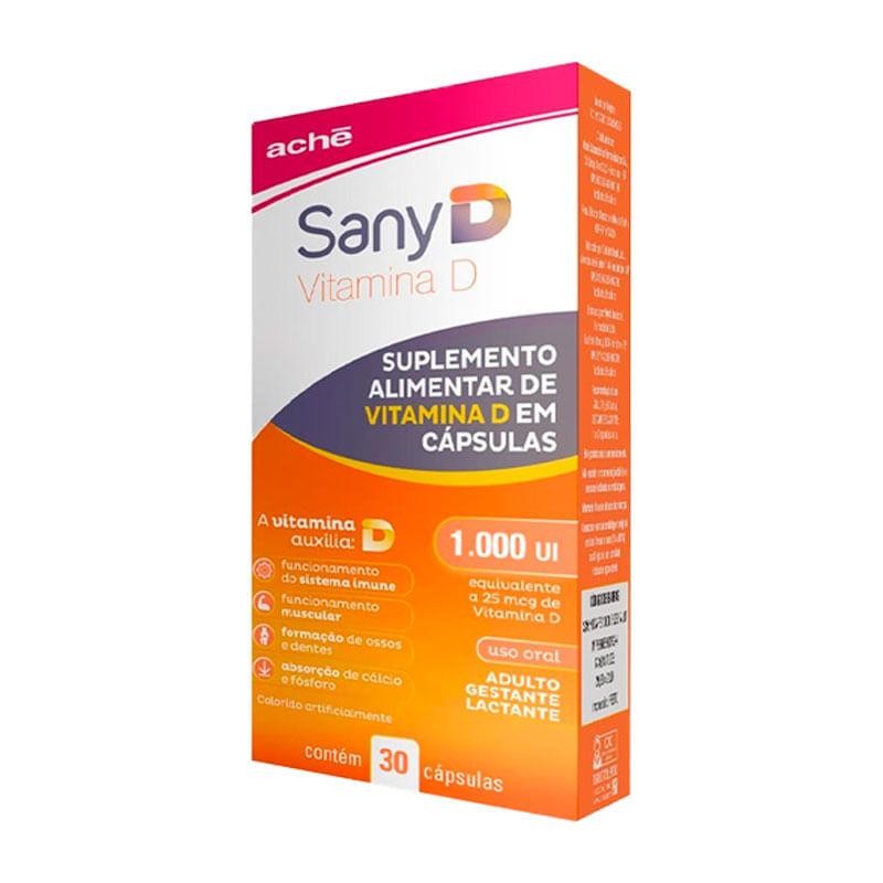 Suplemento Alimentar Sany D 1.000 UI 30 Cápsulas em Oferta na Shopee