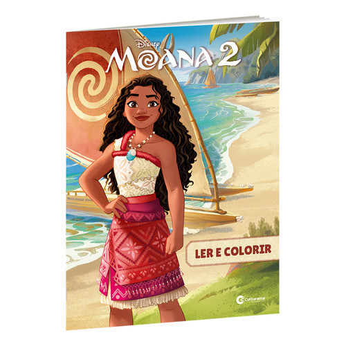 Livro Ler E Colorir Moana 2 - Com Personagens Do Novo Filme Novidades