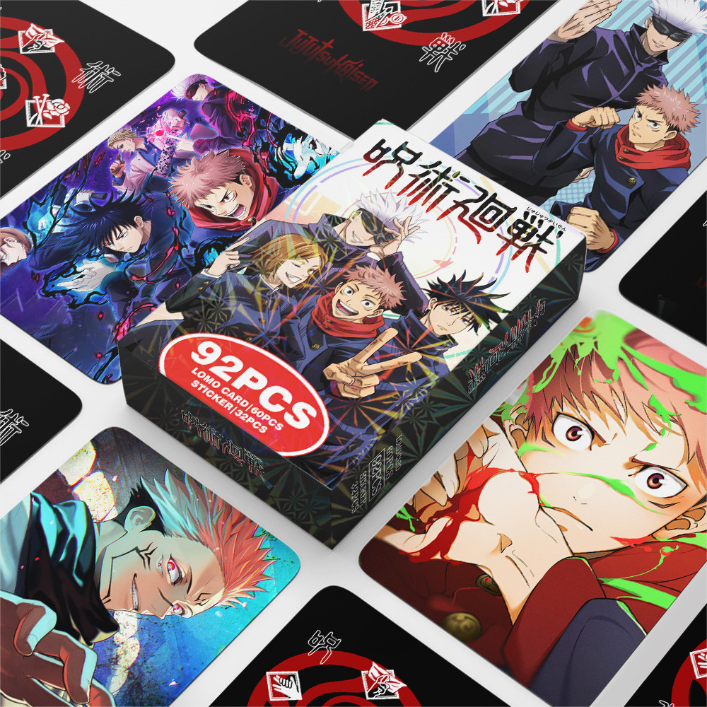 92 Peças Jujutsu Kaisen Chainsaw Man Lomo Cards Tokyo Revengers Hunter Adesivos De Personagens De Desenhos Animados Cart
