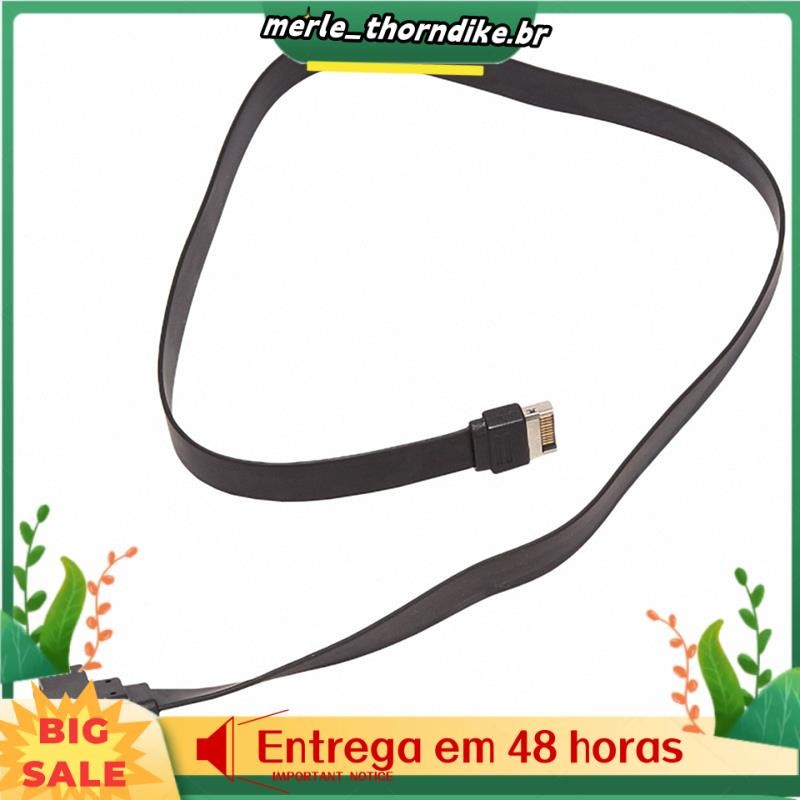 USB 3.1 Painel Frontal Tipo E Macho Para-C Cabo De Expansão Computador Placa-Mãe Conector Fio Linha