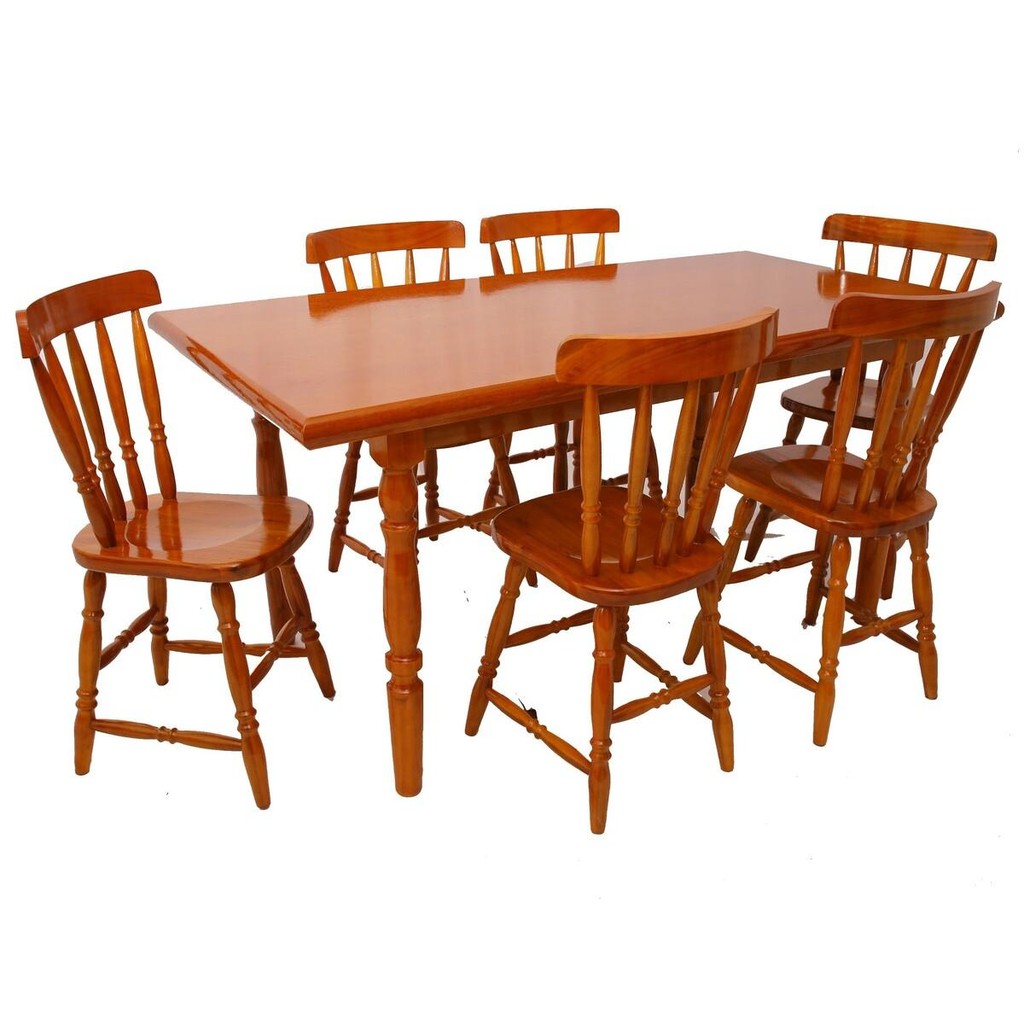 Conjunto Mesa de Jantar 160cm com 6 Cadeiras Multimóveis CR50085 - Home & Living