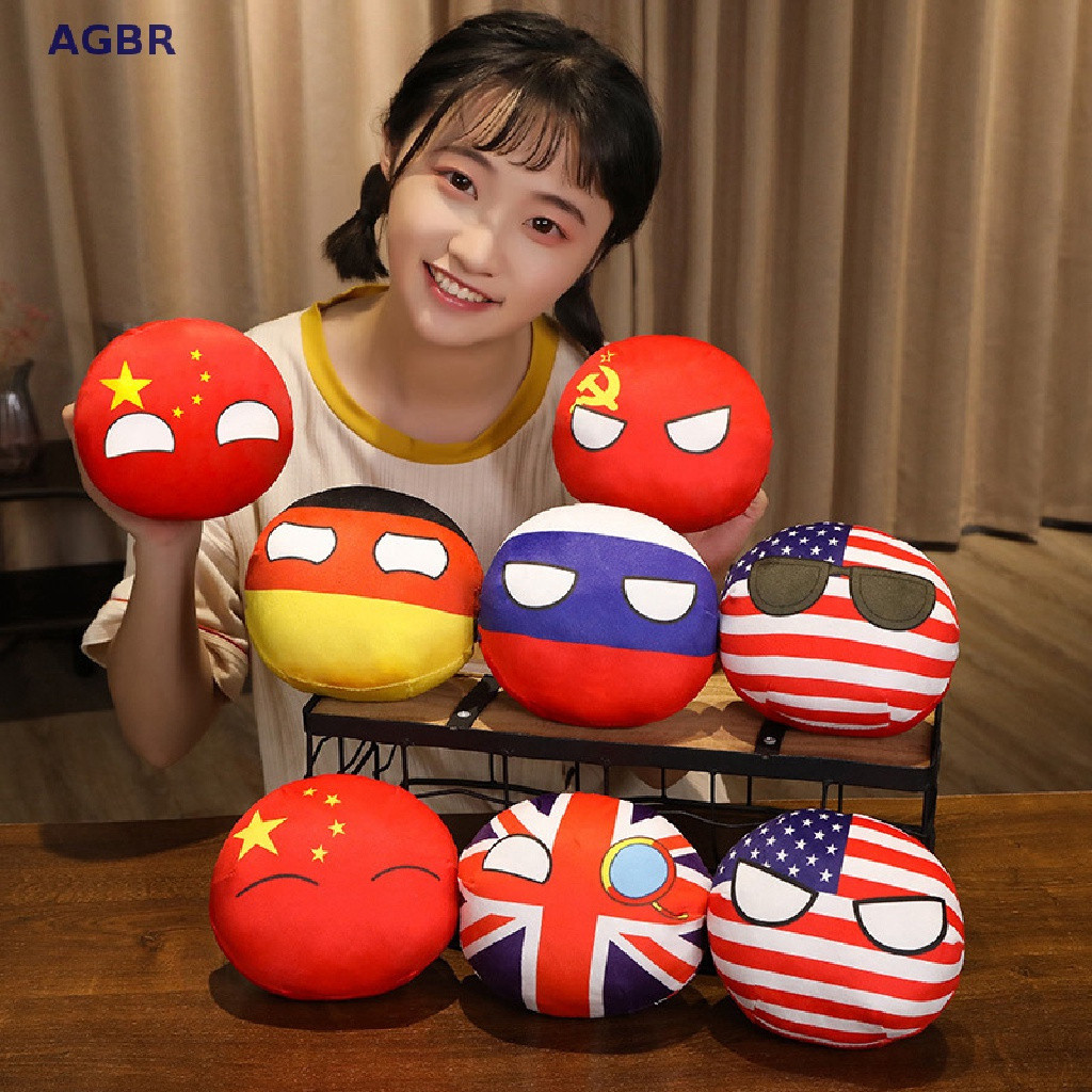 [AGBR] Brinquedo De Pelúcia De Bola De País Polôniaball Pingente Countryball Recheado Kids Doll [BR]