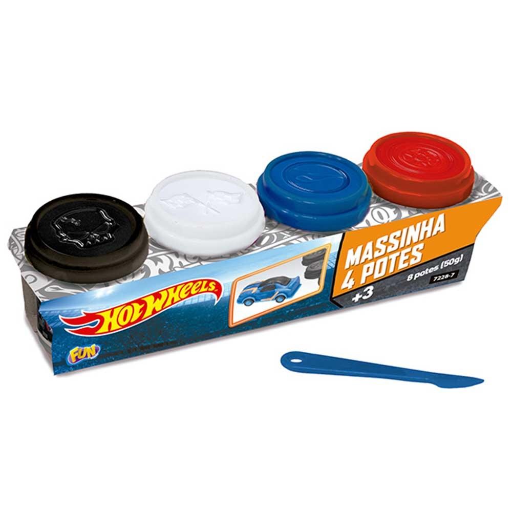 Hot Wheels Kit De Massinhas Com 4 Potes - Fun Divirta-se em Oferta na Shopee