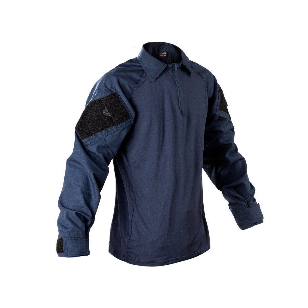 Camisa Combat Shirt Raglan X-Five Azul Marinho Protecao Uv 50+ Mangas E Gola Fox Boy