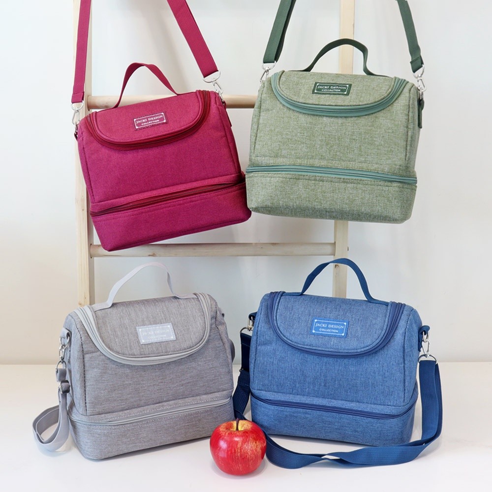 Bolsa Térmica Lancheira P/ Marmita 2 Compartimentos Academia Fitness - Jacki Design