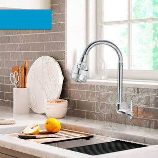 Torneira Gourmet Cozinha Parede Pia Cano Flexível Inox 1/4 de volta Cromo novo nova