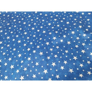 TNT Estampado Mewi Estrela Branca Fundo Azul Royal - 2 m x 1,40 m de largura 40g – 1120 em Oferta na Shopee