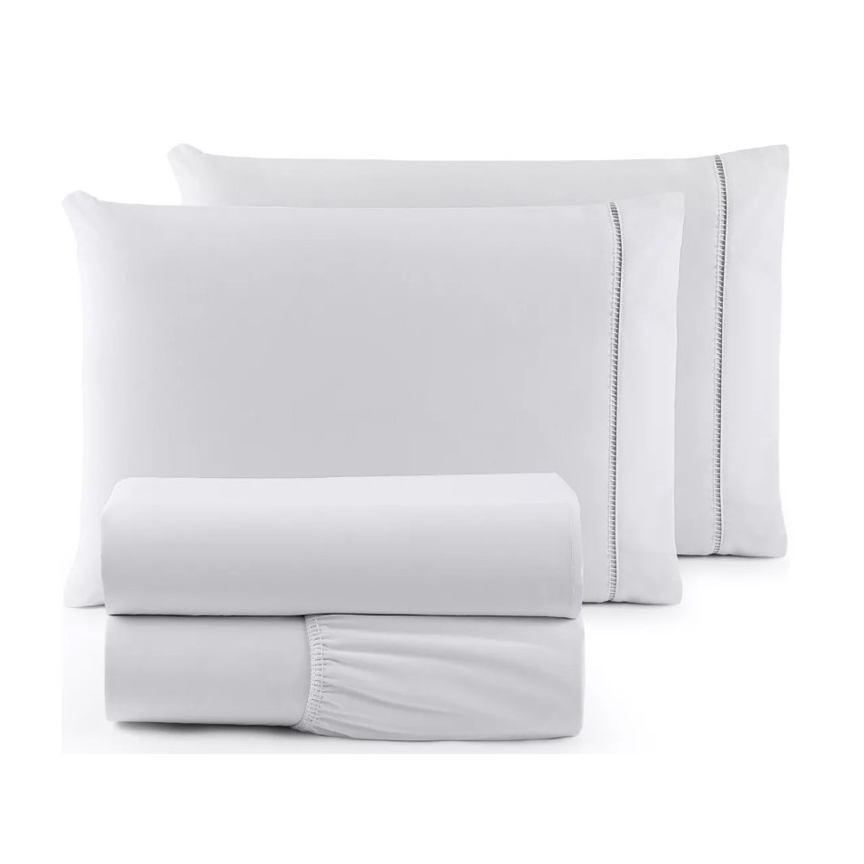 Jogo de Lençol Cama Casal Queen King Solteiro 200 Fios 100% Algodão Percal Com Fronha em Ponto Palito