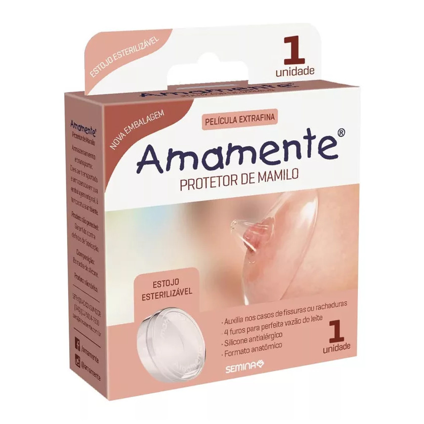 Protetor De Mamilo Semina Amamente Película Extrafina em Oferta na Shopee