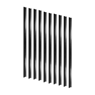 Kit - 10 Porta Etiqueta Simples Preto Com Acrílico Para Gôndolas New Plus/plus - Sa Gôndolas
