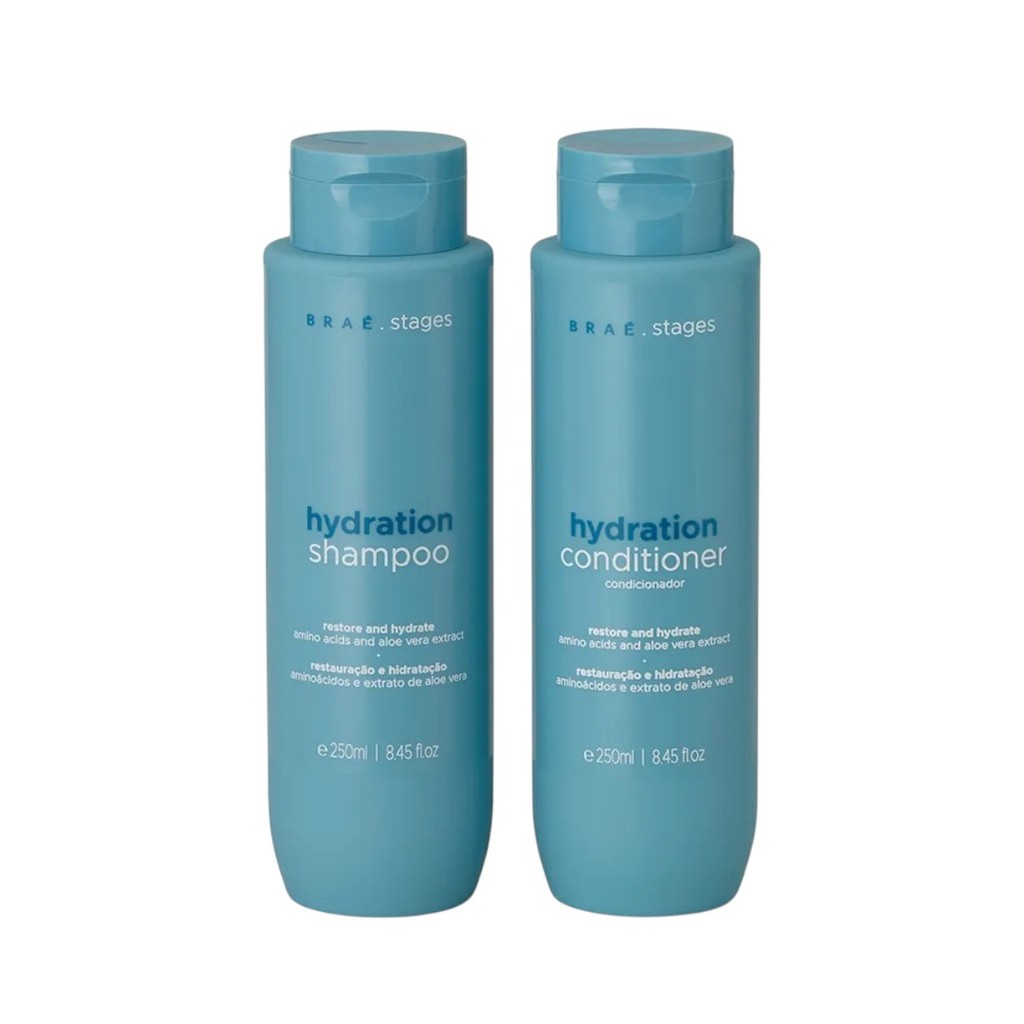 Kit Braé Stages Hydration Shampoo e Condicionador - 2x250ml