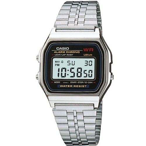 Relógio Casio Unissex Vintage Digital Prata Original Presente A159WA-N1DF - Watches