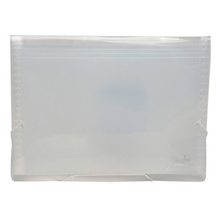 Pasta sanfonada A4 com 12 divisões cristal Polibras em Oferta na Shopee