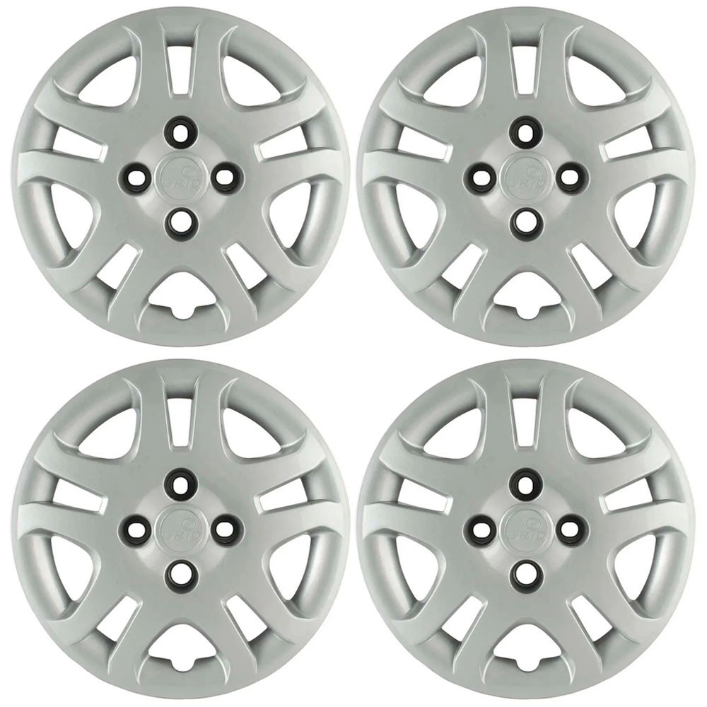 Jogo 4 Calota Aro 14 Ford Fiesta Sedan 2011 2012 2013 Hatch