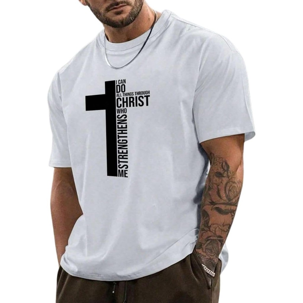 Camiseta Oversized Gospel Cross, estilo streetwear oversized, despojada