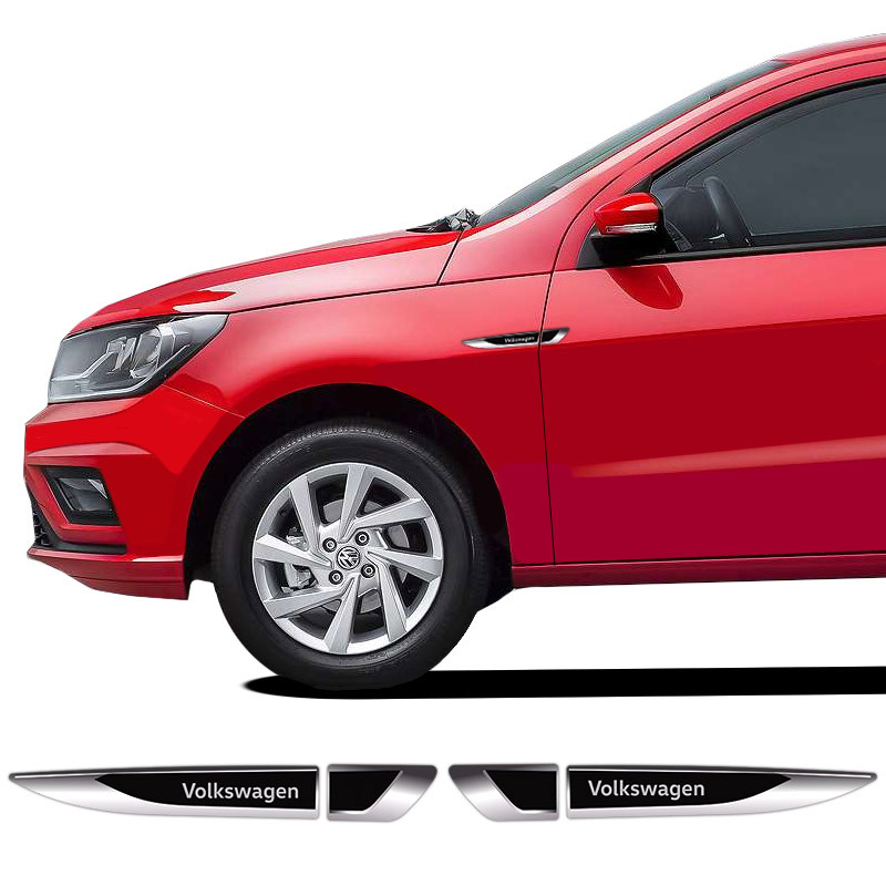 Aplique Lateral Volkswagen Gol Polo Up! Fox Emblema Cromado em Oferta na Shopee