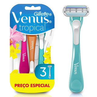 Aparelho de Depilação Gillette Venus Tropical com 3 Unidades Preço Especial em Oferta na Shopee