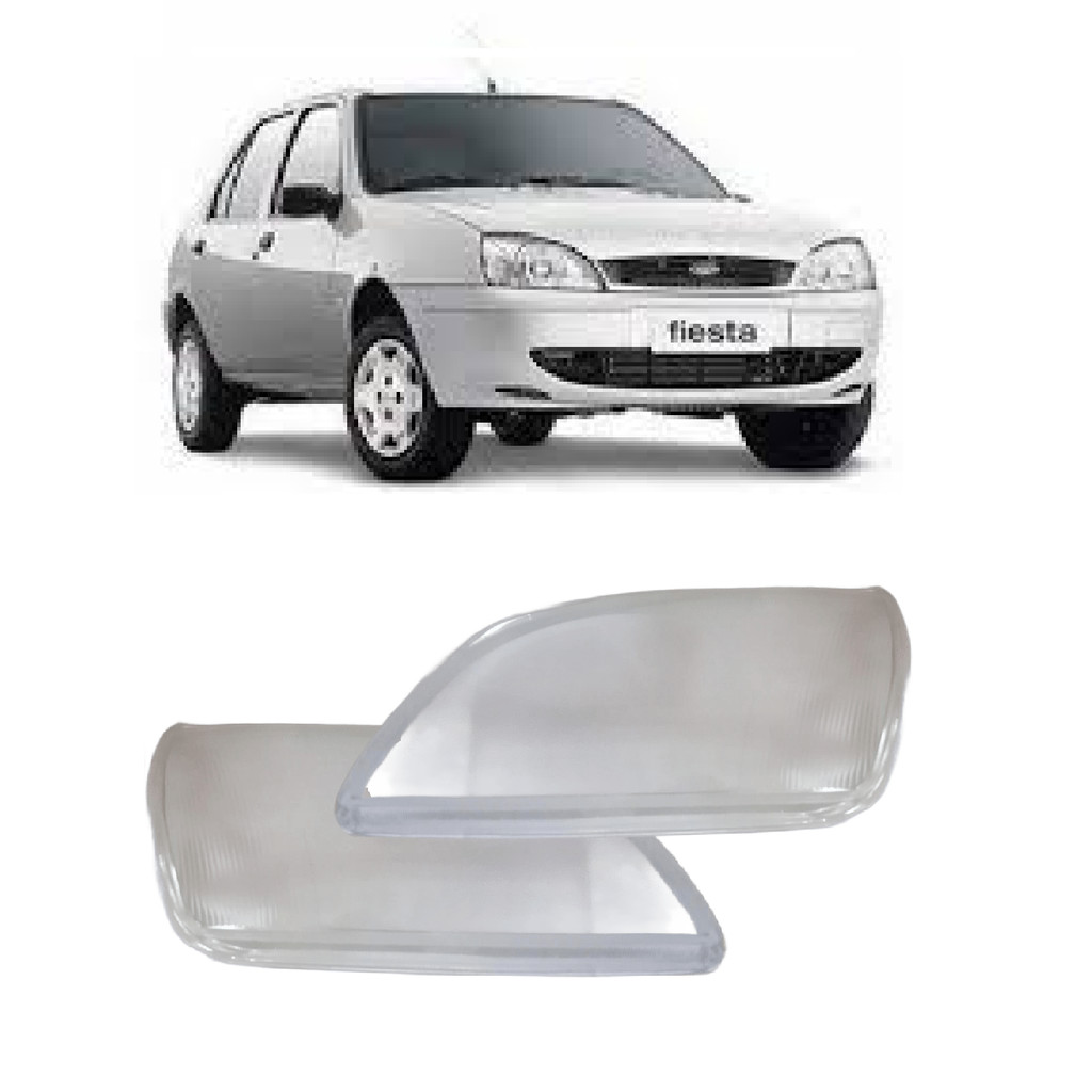 Lente Farol Principal Fiesta Courrier 2000 2001 2002 2003 2004 2005 2006 2007 2008 2009 2010 2011 2012 Vidro