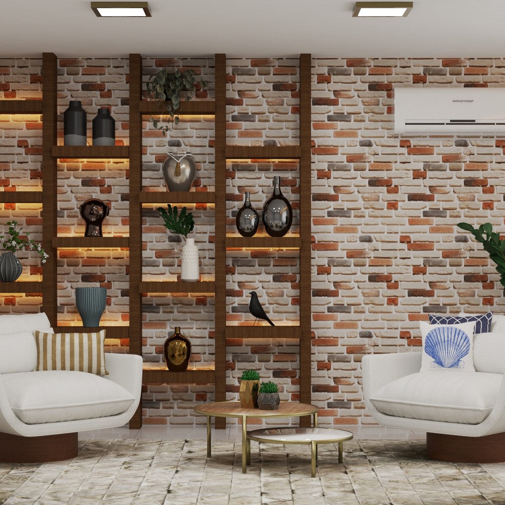 Papel De Parede Adesivo Bloco Tijolos Premium Decoração Quarto - Envio Imediato