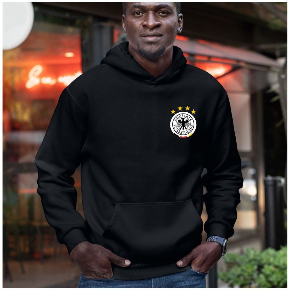 Jaqueta Casaco Moletom Canguru Masculino Blusa de frio Com Capuz Seleção Alemanha