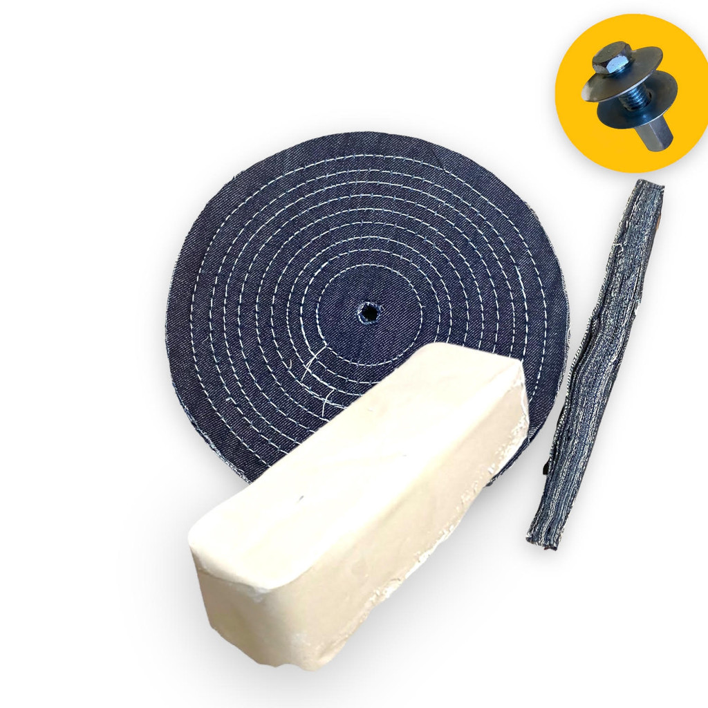 Kit 277 - Polimento Corte Brilho Rodas Baus Motos Politriz M14 25CM