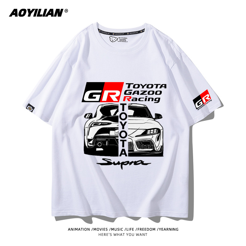 Toyota Bull Demon King SUPRA Japonês Clássico Carro Esportivo Modificado JDM Camiseta De Manga Curta Masculina E Feminin