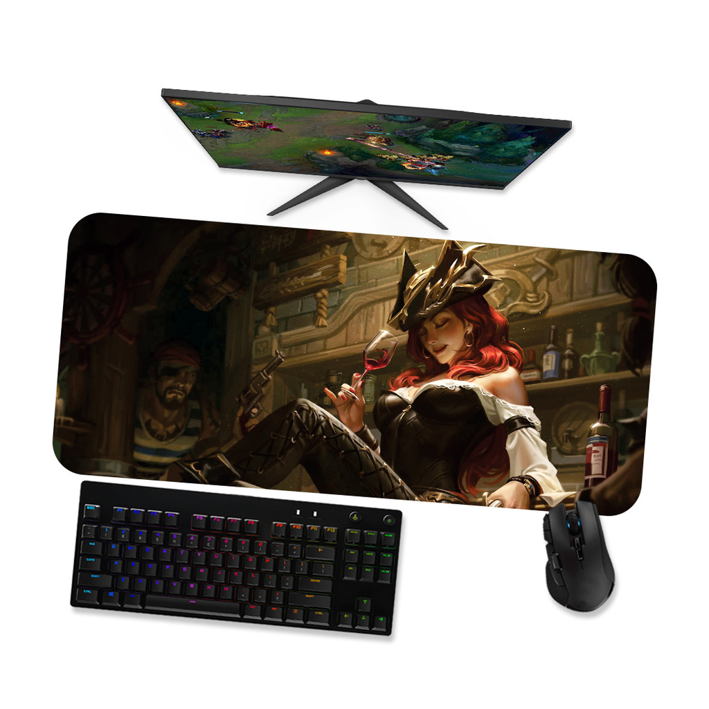 Mouse Pad Gamer Grande  LoL MISS FORTUNE CAPITÃ FORTUNE 1  90x40 80x40 60x40 70x30 45x40