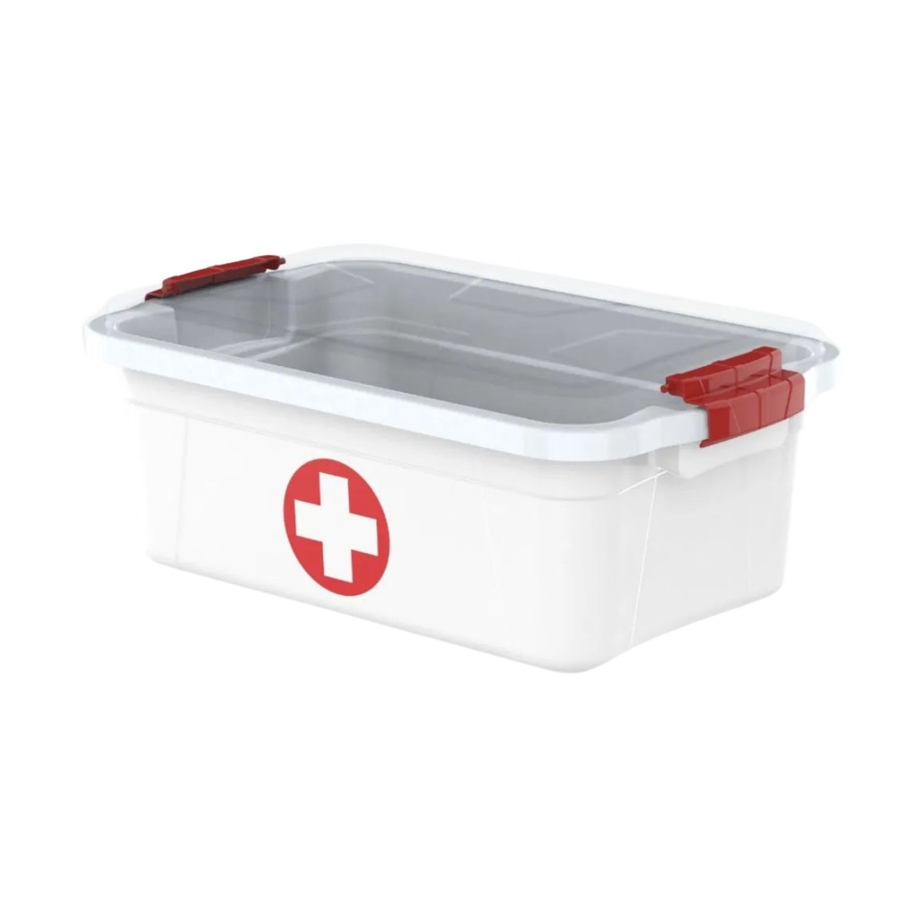 Caixa Organizadora Para Kit Primeiros Socorros 3 litros Para Medicamentos