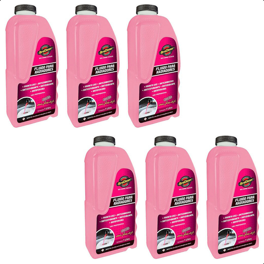 Kit 6L Aditivo Radiador Orgânico Rosa Honda Civic City FIt em Oferta na Shopee