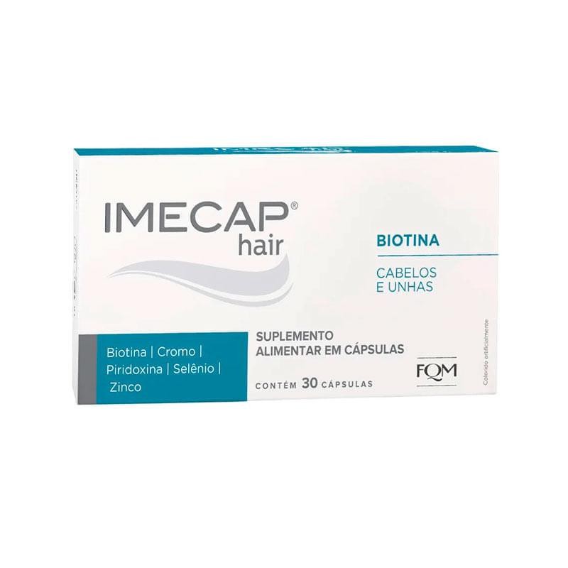Suplemento Alimentar Imecap Hair Cabelos e Unhas 30 Cápsulas em Oferta na Shopee