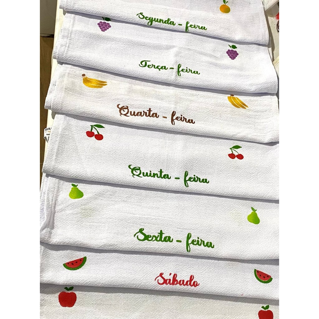 Stencil pintura em tecido frutinhas semaninha, estêncil lavável, pintura em tecido, pano de prato acetato em Oferta na Shopee