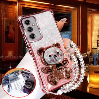 Capa Para Samsung A16 A26 A36 A56 5G De Telefone 3D Suporte De Urso glitter Papel Nova Pulseira SZ09 em Oferta na Shopee