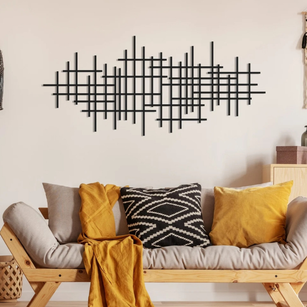 Quadro Decorativo Parede Mdf Vazado Sala Quarto 2x1 metro Grande