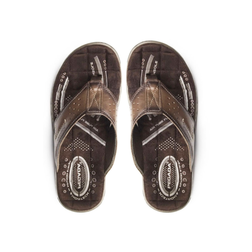 Chinelo Masculino Pegada Couro 131663