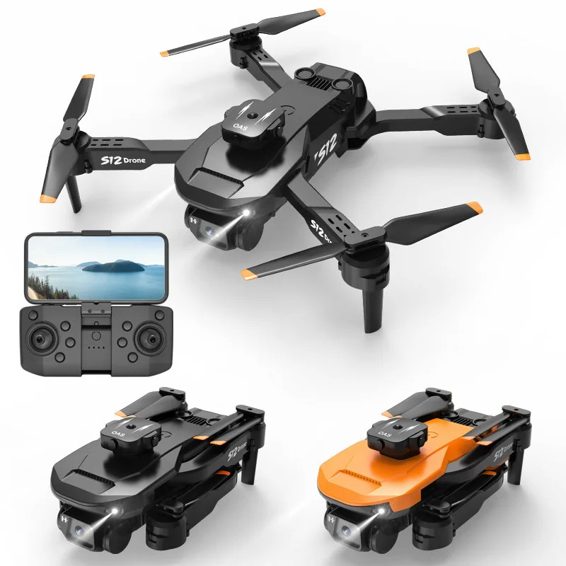 Drone S12 com Câmera Dupla – Fluxo Óptico, Desvio de Obstáculos 1 Bateria