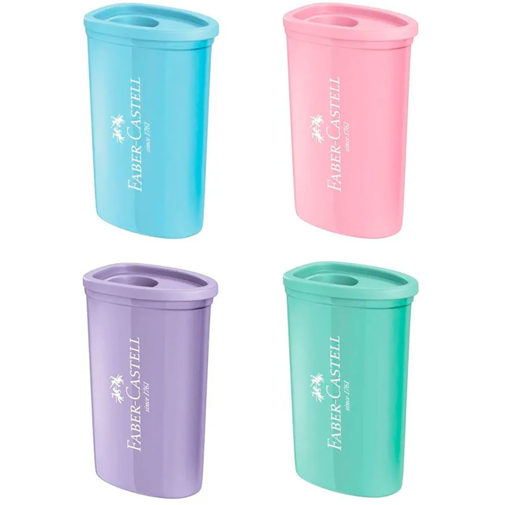 Apontador lapis com deposito triangular Faber-Castell - unidade