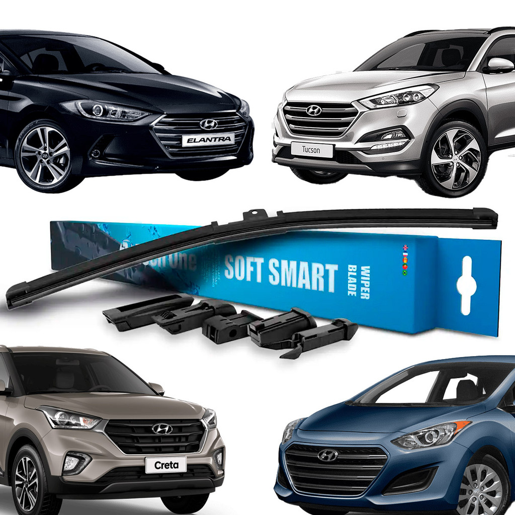 Palheta Soft Elantra Sonata Azera I30 Santa Fé Tucson Veloster Creta VeraCruz Limpa Para-Brisa em Oferta na Shopee