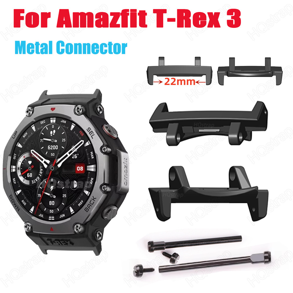 2 Pçs Conector De Metal Para Huami Amazfit T-Rex 3 Parafuso Haste Adaptador Rex3 Com Ferramenta Acessórios Smartwatch