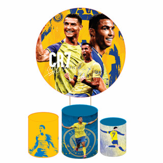 Kit Capas Para Painel Redondo e Cilindro Cristiano Ronaldo Festa  Decoração em Oferta na Shopee