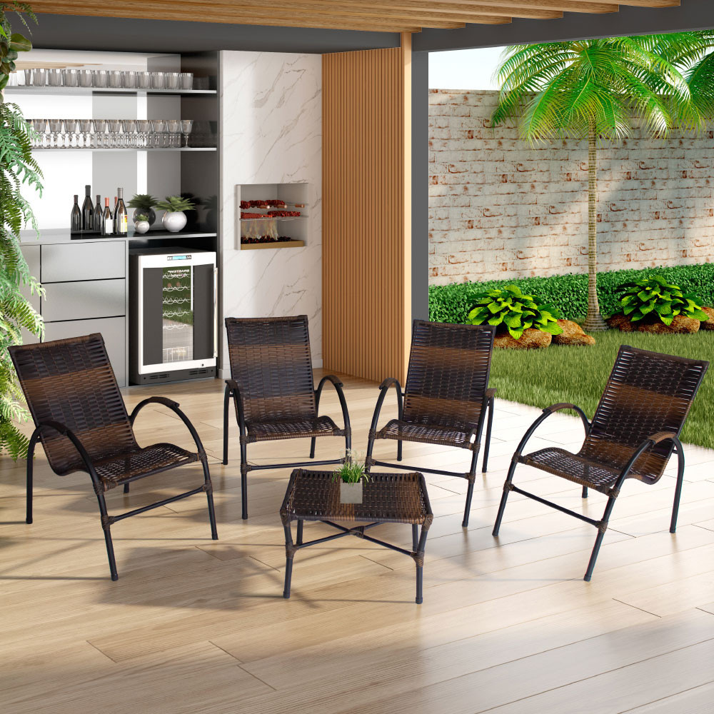 Conjunto Mesa para Área Externa: Onde Comprar | BuscaProdutos