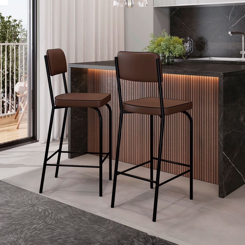 Banqueta Kit 2 Banquetas Embal Vintage em Oferta na Shopee