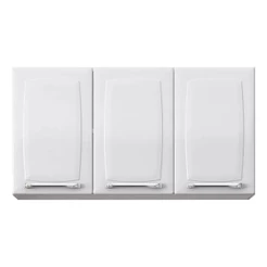 Armário de Cozinha Itatiaia Luce | 3 Portas, em Aço, Branco