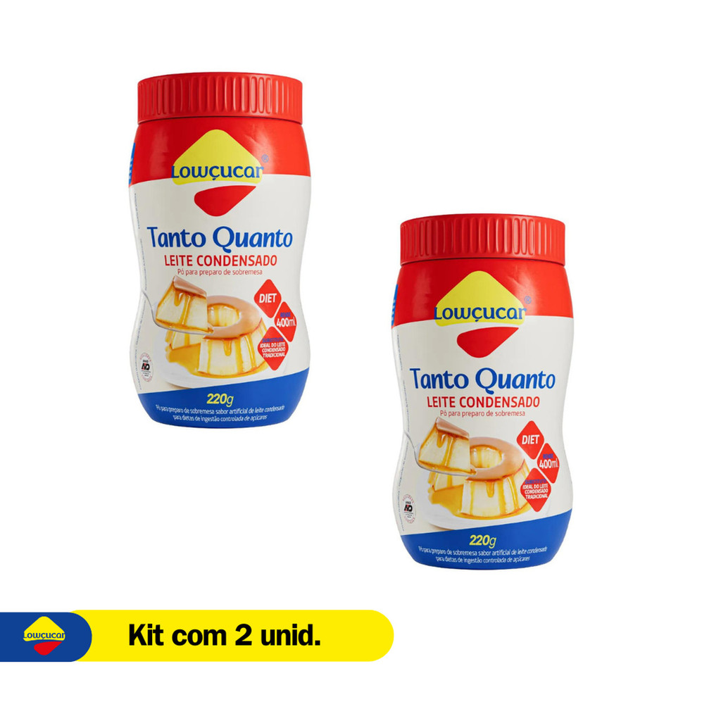 Kit 2 Unid. de Tanto Quanto Leite Condensado Lowçucar 220g