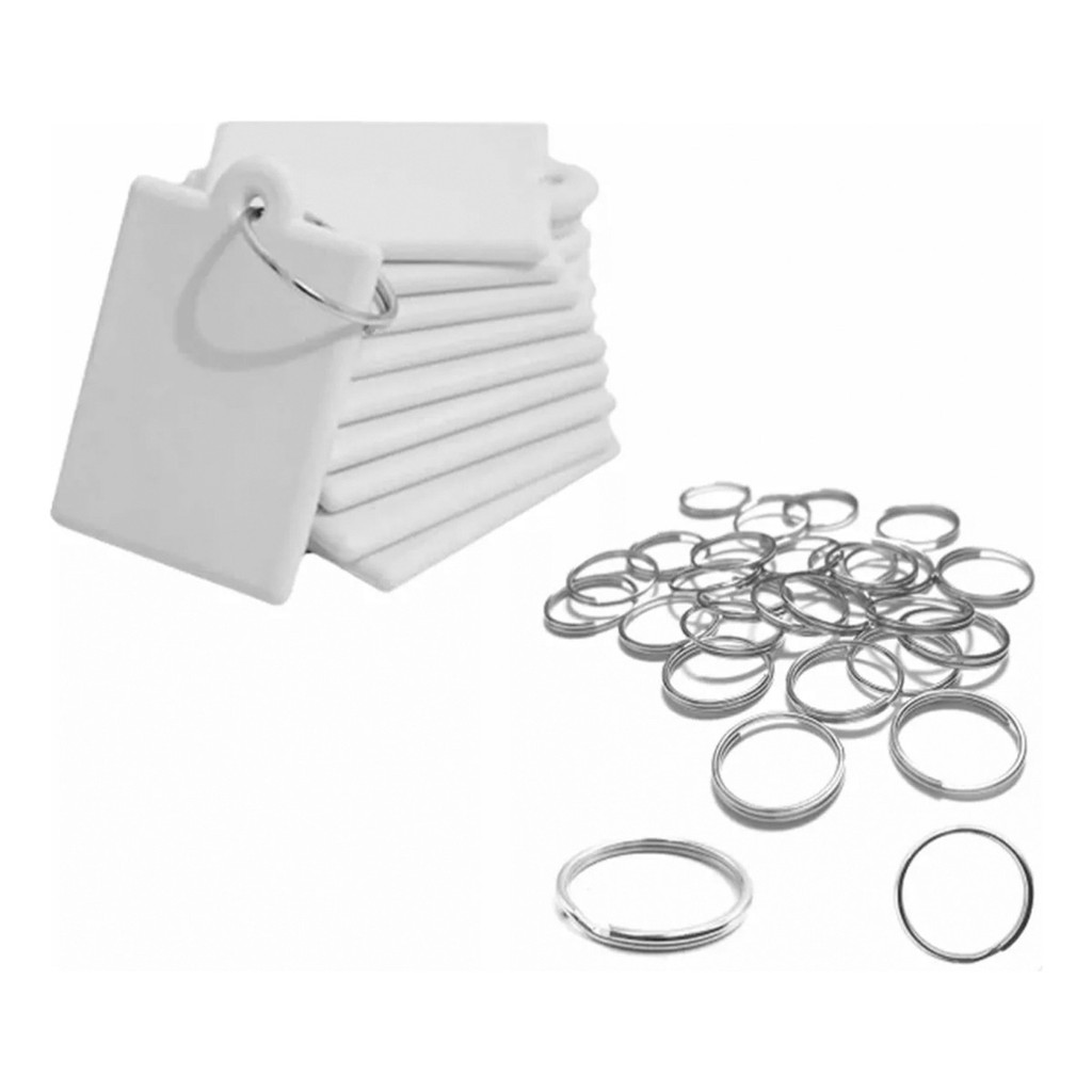 Kit 300 Chaveiro Retangular P/ Sublimação Polímero Resinado