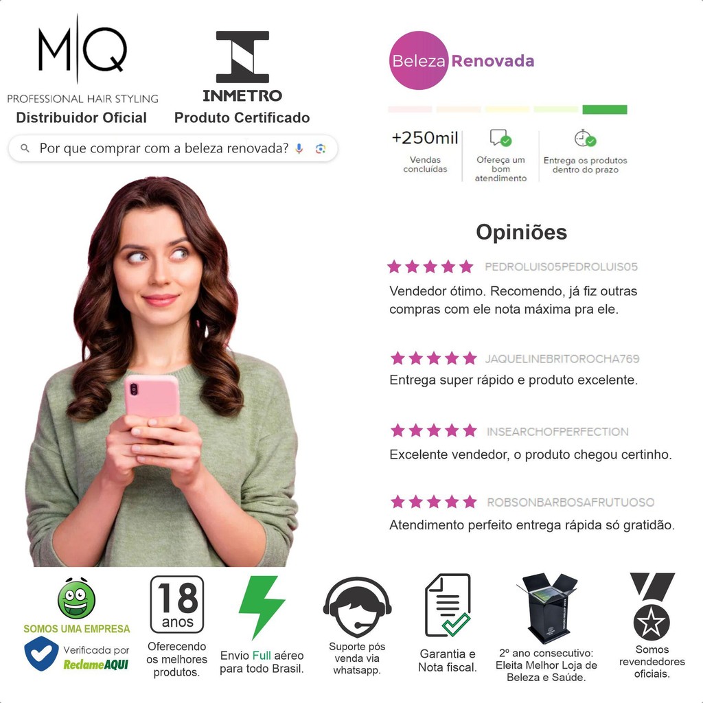 Chapinha De Cabelo Mq Pro 480 Velox Profissional Original - Beauty